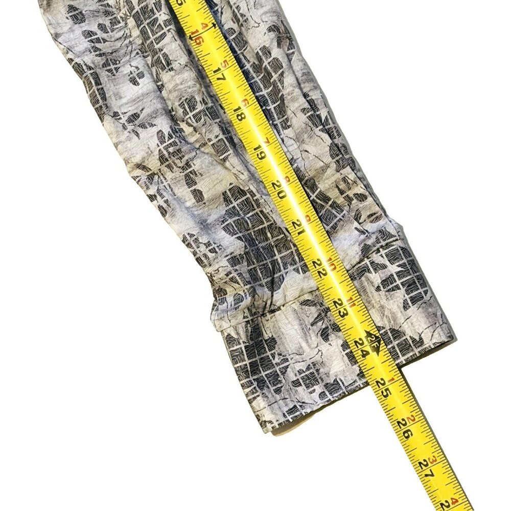 Bugatchi Long Sleeve Flip Cuff Shaped Fit Shirt Gray Floral Leaves Large - Picture 11 of 16